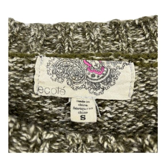 Urban Outfitters Ecote Heather Green Pullover Knit Sweater Front Pockets Women S - Picture 2 of 12